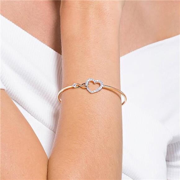 Infinity Heart Jewelry Collection, Necklaces and Bracelets, Rose Gold - Picture 5 of 6
